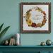 August Grove® Pumpkin in Fall Wreath - Picture Frame Textual Art on Canvas Canvas, Solid Wood | 17 H x 17 W x 1.5 D in | Wayfair