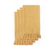 HOMESPUN FRINGED Napkins 4 PK18X18 by LINTEX LINENS in Gold