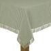 Wide Width Homespun Check Woven Tablecloth by LINTEX LINENS in Sage (Size 52" W 52" L)