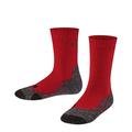 FALKE Unisex Kinder Wandersocken TK2 K SO Wolle Antiblasen Dick 1 Paar, Rot (Fire 8150), 31-34