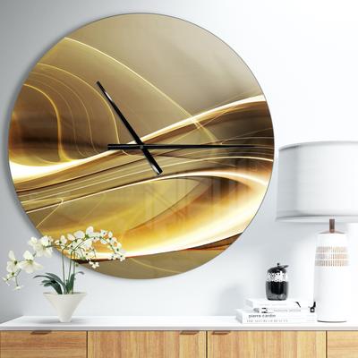 Elegant Modern Sofa Wall Clock by Designart in Gold