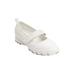 Extra Wide Width Women's The Basil Sneaker by Comfortview in White (Size 7 1/2 WW)