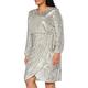 Gina Bacconi Women's Sequin Dress Cocktail, Silver, 10