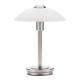 LITECRAFT Touch Sensitive Table Lamp G9 Base with Alabaster Shade (Single, Satin Nickel)