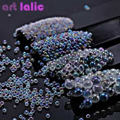 Mini perles scintillantes caviar AB transparentes pour ongles micro biscuits bricolage accessoires