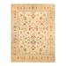 Overton Hand Knotted Wool Vintage Inspired Modern Contemporary Eclectic Ivory Area Rug - 9' 1" x 12' 1"