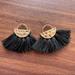 American Eagle Outfitters Jewelry | Free American Eagle Tassle Earrings W/ Bundle | Color: Black/Gold/Red | Size: Os