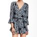 Free People Dresses | Free People "All The Right Ruffles" Romper | Color: Black/Blue | Size: Xs