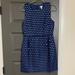 J. Crew Dresses | Jcrew Blue With Silver Polka Dots Dress | Color: Blue/Silver | Size: 4