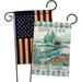 Breeze Decor Live Life Lake 2-Sided Polyester 19 x 13 in. Garden flag in Blue/Brown/Red | 18.5 H x 13 W in | Wayfair