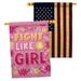 Ornament Collection 2-Sided Polyester 40" x 28" House Flag in Blue/Pink/Yellow | 40 H x 28 W in | Wayfair OC-ST-HP-192627-IP-BOAA-D-US21-OC