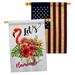 Breeze Decor 2-Sided Polyester 40 x 28 in. House Flag in Blue/Red/White | 40 H x 28 W in | Wayfair BD-BN-HP-106094-IP-BOAA-D-US21-BD