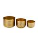 Juniper + Ivory CosmoLiving by Cosmopolitan Set of 3 9 In. x 12 In. Modern Planter Gold Iron - 95885