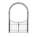 Juniper + Ivory Grayson Lane 86 In. x 55 In. Traditional Garden Arbor Black Iron - 31617