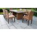 Laguna Rectangular Outdoor Patio Dining Table with 8 Armless Chairs