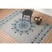 GAD Michael Floral Indoor Outdoor Area Rug,Blue,Navy,Taupe 5'3" X 7'7"