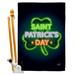 Angeleno Heritage Saint Pat Neon 2-Sided Polyster 40 x 28 in. Flag Set in Green/Orange | 40 H x 28 W in | Wayfair AH-XM-HS-137313-IP-BO-D-US20-AH