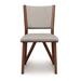 Copeland Furniture Exeter Upholstered Side Chair Fabric in Brown | 25.75 H x 19.25 W x 22.5 D in | Wayfair 8-EXE-50-04-Linen Silver