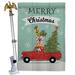 Angeleno Heritage Santa Red Truck 2-Sided Polyster 40 x 28 in. Flag Set in Blue/Green/Red | 40 H x 28 W in | Wayfair