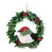 The Holiday Aisle® Bird in Wreath Hanging Figurine Ornament Fabric in Green/Red | 4 H x 4 W x 2 D in | Wayfair E15CCB78F34C451DB70E45B099FEA0C8