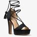 Michael Kors Shoes | Michael Kors Rosalie Lace-Up Platform Sandals 9.5 | Color: Black | Size: 9.5