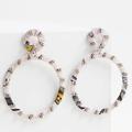 Torrid Jewelry | 2/$20 Nwt Torrid Wrap Double Hoop Earrings | Color: Black/Pink | Size: Os