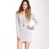 Free People Dresses | Free People Boogie Nights White Velvet Burnout Dress | Color: Silver/White | Size: M