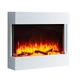 Endeavour Fires Haxby Wall Mounted Electric Fireplace 76cm/30” 1&2kW, 7 day Programmable Remote Control Fire with an Off White Surround