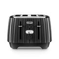 De'Longhi Ballerina Toaster, 4 Slot Toaster, Reheat, 5 Browning Settings, Defrost and Cancel Functions, Pull Crumb Tray, CTD4003.BK, 1800W, UK PLUG, Black