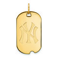 Women's New York Yankees 10k Yellow Gold Small Dog Tag Pendant