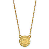 Women's Washington Nationals 18'' 10k Yellow Gold Small Pendant Necklace