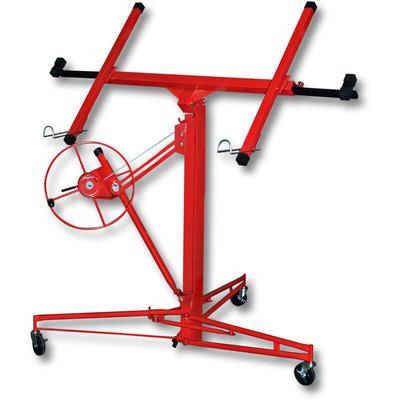 Profession Mobile 11ft Drywall Hoist Plasterboard Lifter Caster Panel Sheet Lift, Red