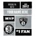 "The Northwest Group Brooklyn Nets 50'' x 60'' Colorblock Personalized Sherpa Throw"