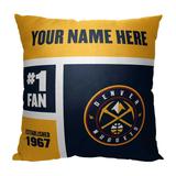 The Northwest Group Denver Nuggets 18'' x Colorblock Personalized Throw Pillow