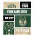 The Northwest Group Milwaukee Bucks 50'' x 60'' Colorblock Personalized Sherpa Throw
