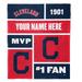 The Northwest Group Cleveland Indians 50'' x 60'' Colorblock Personalized Sherpa Throw