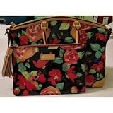 Dooney & Bourke Bags | Dooney & Bourke "Rose Garden" Purse & Cosmetic Bag | Color: Black/Red | Size: Os