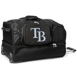 MOJO Black Tampa Bay Rays 27'' Drop Bottom Wheeled Duffle Bag