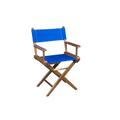 Teak Director's Chair with Pacific Blue Seat Covers - Prime Teak by Whitecap Teak 60041