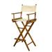 Teak Captain's Chair with Natural Seat Covers - Prime Teak by Whitecap Teak 60048