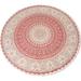 Vegetable Dye Traditional Tabriz Oriental Wool Area Rug Hand-knotted - 8'1" x 8'3" Round