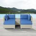 5-Piece Outdoor Rattan 2-Person Seating Group with Cushions