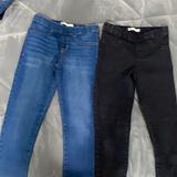 Levi's Bottoms | 2 Pairs Of Girls Levi’s Jean Leggings. Size 12. | Color: Black/Blue | Size: 12g