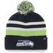 Men's '47 College Navy Seattle Seahawks State Line Cuffed Knit Hat with Pom