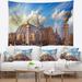 East Urban Home Cityscape Famous Great Palace in Paris Tapestry w/ Hanging Accessories Included in Blue/Gray | 50 H x 60 W in | Wayfair