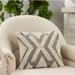 Saro Havok Square Cotton Pillow Cover & Insert Polyester/Polyfill | 18 H x 18 W x 3.75 D in | Wayfair 5132.BW18SP