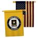 Breeze Decor Proud Son Soldier 2-Sided Polyester 40 x 28 in. House Flag in Blue/Yellow | 40 H x 28 W in | Wayfair BD-MI-HP-108587-IP-BOAA-D-US20-UA