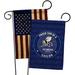 Breeze Decor Seabees Proud Son Sailor 2-Sided Polyester 18 x 13 in. Garden Flag in Blue/White | 18.5 H x 13 W in | Wayfair