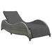 Orren Ellis Chaise Lounge Chair Rattan Sun Bed w/ Cushion Poly Rattan Anthracite Metal/Wicker/Rattan in Black/Gray | Outdoor Furniture | Wayfair
