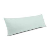 Orren Ellis Kenitha Down Blend Rectangular Lumbar Pillow Down/Feather/Linen in Green/White | 14 H x 36 W x 6 D in | Wayfair